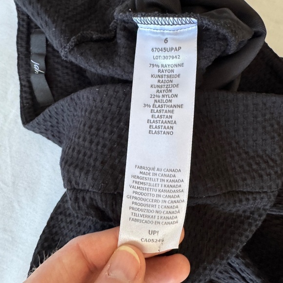 UP! Women's 6 Pull On Textured Casual Dress Legging‎ Pants Black Stretch Comfort - Picture 7 of 13